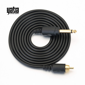 YABA Silicone Stretch 4.5RCA Black Tattoo Clip Cord